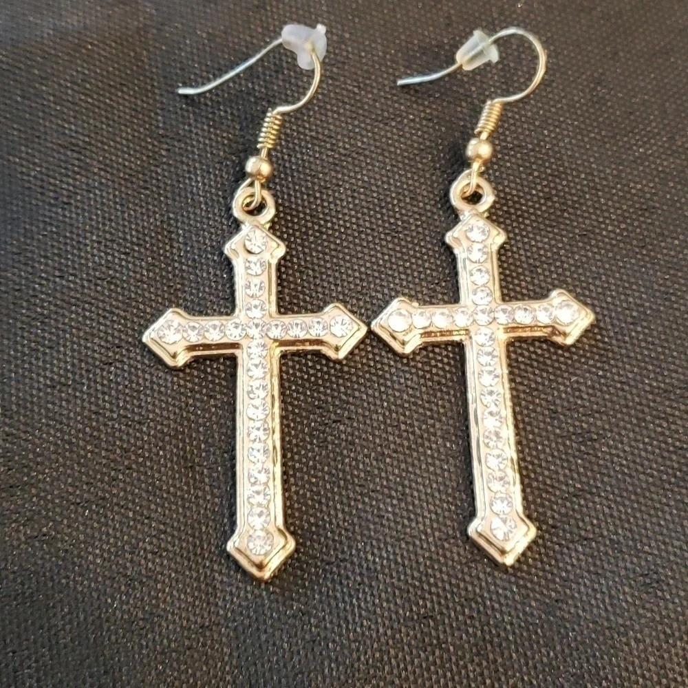 Cross Rhinstone Earings